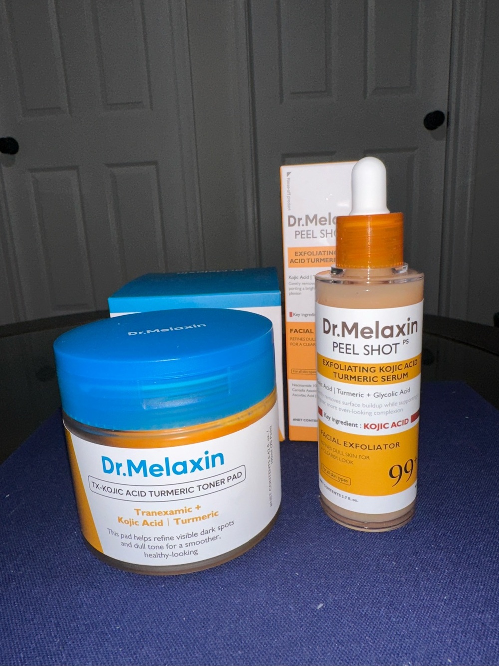 Dr. Melaxin Turmeric Kojic Acid Toner & Serum Set in Blue and Orange